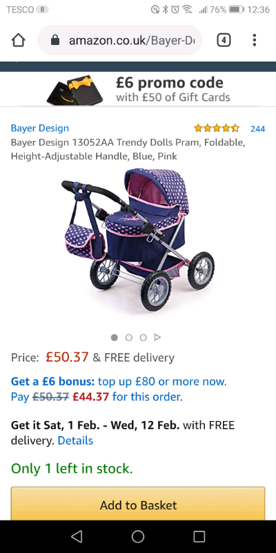 bayer dolls pram tesco
